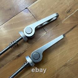 Paire d'attaches rapides avant et arrière en titane Ringle Holey Stix pour VTT vintage