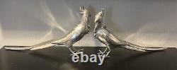 Paire de Pheasants en Argent Vintage des Années 70 WB Mfg WEIDLICH BROS 2256