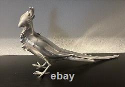 Paire de Pheasants en Argent Vintage des Années 70 WB Mfg WEIDLICH BROS 2256