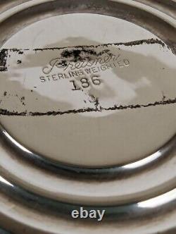 Paire de bonbonnières sur pied en argent massif Preisner vintage