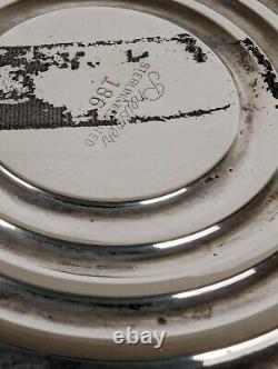 Paire de bonbonnières sur pied en argent massif Preisner vintage