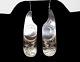 Paire De Boucles D'oreilles Anciennes En Argent Sterling Signées Francis Dick De La Côte Nord-ouest.