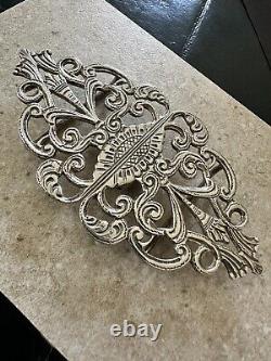 Paire de boucles de ceinture d'infirmière en argent de collection datant de Birmingham 1966