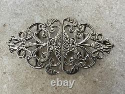 Paire de boucles de ceinture d'infirmière en argent de collection datant de Birmingham 1966