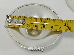 Paire de bougeoirs en argent 800 vintage