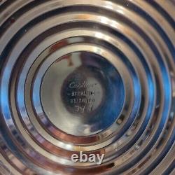 Paire de bougeoirs en argent sterling 9,25 Cartier 377 vintage avec poids