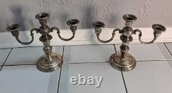 Paire de bougeoirs en argent sterling Birks vintage 84/26