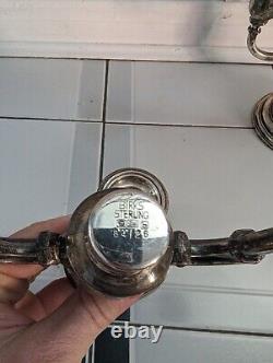 Paire de bougeoirs en argent sterling Birks vintage 84/26