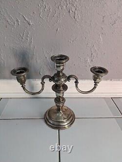 Paire de bougeoirs en argent sterling Birks vintage 84/26
