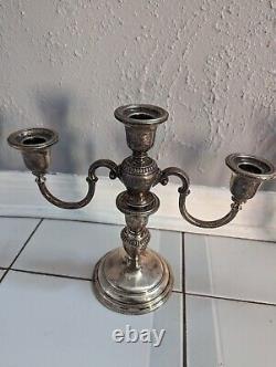 Paire de bougeoirs en argent sterling Birks vintage 84/26