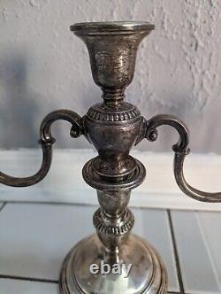 Paire de bougeoirs en argent sterling Birks vintage 84/26
