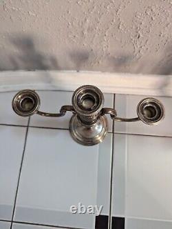 Paire de bougeoirs en argent sterling Birks vintage 84/26