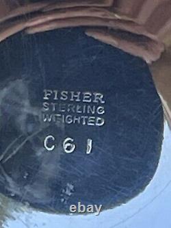 Paire de bougeoirs en argent sterling à 2 lumières de Fisher