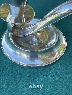 Paire de bougeoirs en argent sterling à 2 lumières de Fisher