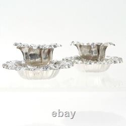 Paire de bougeoirs en argent sterling en forme de tournesol vintage de Tiffany & Co.