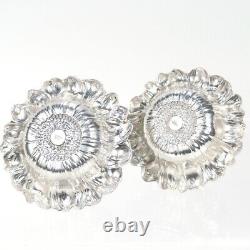 Paire de bougeoirs en argent sterling en forme de tournesol vintage de Tiffany & Co.