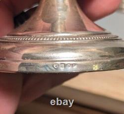 Paire de bougeoirs en argent sterling hollandais vintage 4