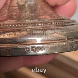 Paire de bougeoirs en argent sterling hollandais vintage 4