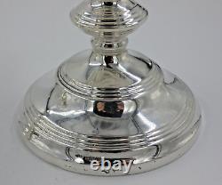 Paire de bougeoirs en argent sterling massif vintage de 12 cm de hauteur