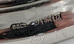 Paire de bougeoirs en argent sterling massif vintage de 12 cm de hauteur