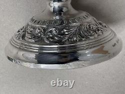 Paire de bougeoirs en argent sterling vintage Birmingham vers 1974 19 cm