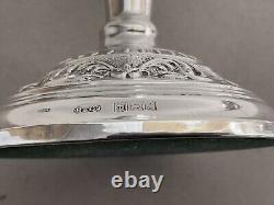 Paire de bougeoirs en argent sterling vintage Birmingham vers 1974 19 cm