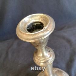 Paire de bougeoirs en argent sterling vintage Wallace Grande Baroque de 10 pouces