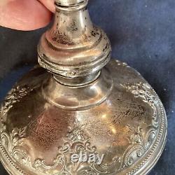 Paire de bougeoirs en argent sterling vintage Wallace Grande Baroque de 10 pouces