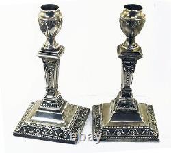 Paire de bougeoirs en argent sterling vintage de 1904 de Sheffield Fordham & Faulkner