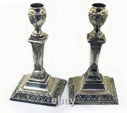 Paire de bougeoirs en argent sterling vintage de 1904 de Sheffield Fordham & Faulkner