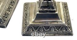 Paire de bougeoirs en argent sterling vintage de 1904 de Sheffield Fordham & Faulkner