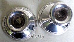 Paire de bougeoirs en argent sterling vintage par L J Millington Birmingham 1979