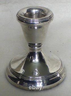 Paire de bougeoirs en argent sterling vintage par L J Millington Birmingham 1979