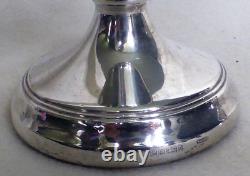 Paire de bougeoirs en argent sterling vintage par L J Millington Birmingham 1979