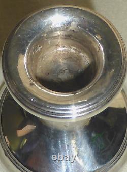 Paire de bougeoirs en argent sterling vintage par L J Millington Birmingham 1979