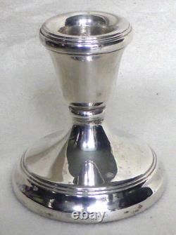 Paire de bougeoirs en argent sterling vintage par L J Millington Birmingham 1979