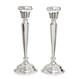 Paire De Bougeoirs En Argent Sterling Vintage Par Sanders & Mackenzie, B'ham 1968