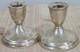 Paire De Bougeoirs En Argent Vintage Antiques