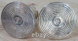 Paire de bougeoirs en argent vintage antiques