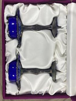 Paire de bougeoirs en forme de tortue en émail cloisonné vintage en argent à 99%
