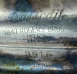 Paire de bougeoirs vintage en argent plaqué 1847 Rodgers Bros (non polis) VTG des années 50