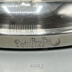 Paire de bougeoirs vintage en argent plaqué, grands porte-bougies, anglais Pinder Bros