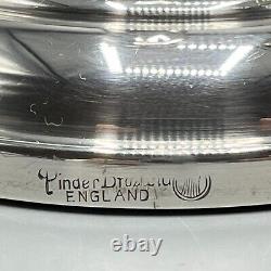 Paire de bougeoirs vintage en argent plaqué, grands porte-bougies, anglais Pinder Bros