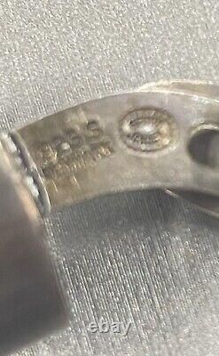 Paire de boutons de manchette vintage en argent sterling Georg Jensen Soren Jensen n° 91 1964