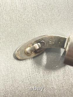 Paire de boutons de manchette vintage en argent sterling Georg Jensen Soren Jensen n° 91 1964