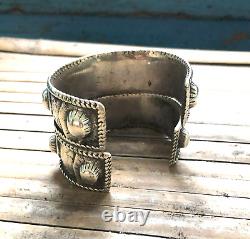 Paire de bracelets de manchette HAYDARI palestiniens en ARGENT massif lourd ANTIQUE vintage