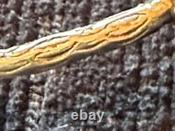 Paire de bracelets jonc vintage en argent sterling des Antilles caraïbes, gousses en spirale 28g/paire