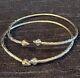 Paire De Bracelets Vintage En Argent Sterling Des Caraïbes Avec Des Cabosses De Cacao 22g/pair