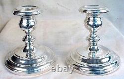 Paire de candélabres en argent sterling Gorham vers 1930.