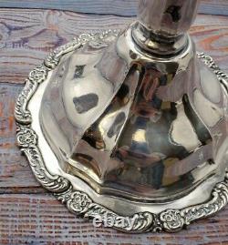 Paire de candélabres en argent sterling, Imperial Camusso, Vintage Pérou à 3 lumières